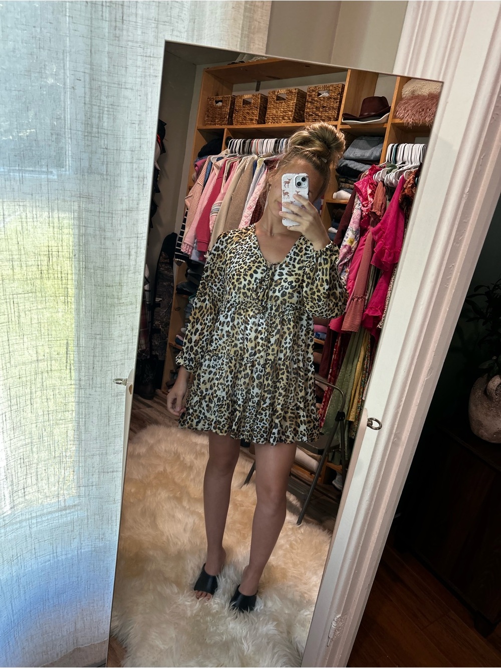 Altard State cheetah Print V-Neck Dress
